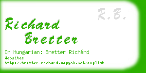 richard bretter business card